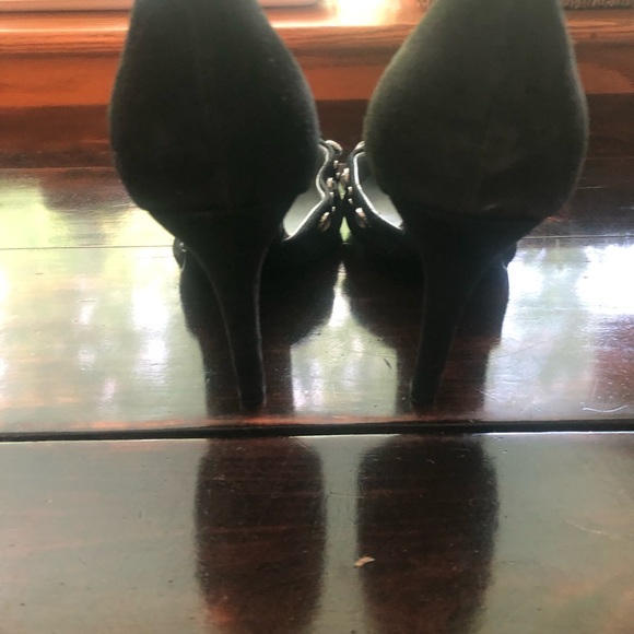 3/$25 COLIN STUART 9 velvety black heels w bling dets - Picture 9 of 9